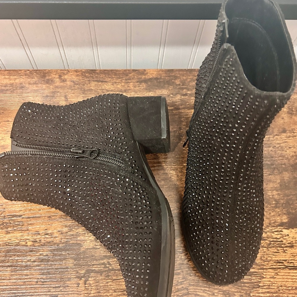 Art Class Black Beaded Ankle Boots